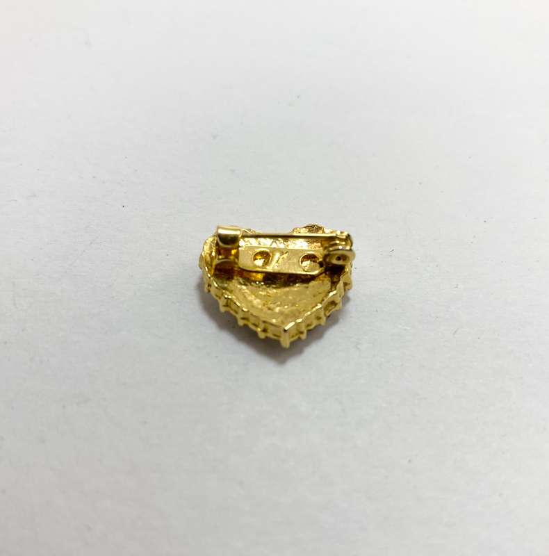 Brooch - Heart Brooch With Diamante. Gold Coloured #ML1238 R195.00 | Dimensions: 15mm x 17mm