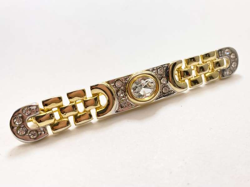 Brooch - Oblong With Large Clear Centre Stone Detail. Gold and Silver Colour #ML1259 R295.00 | Di...