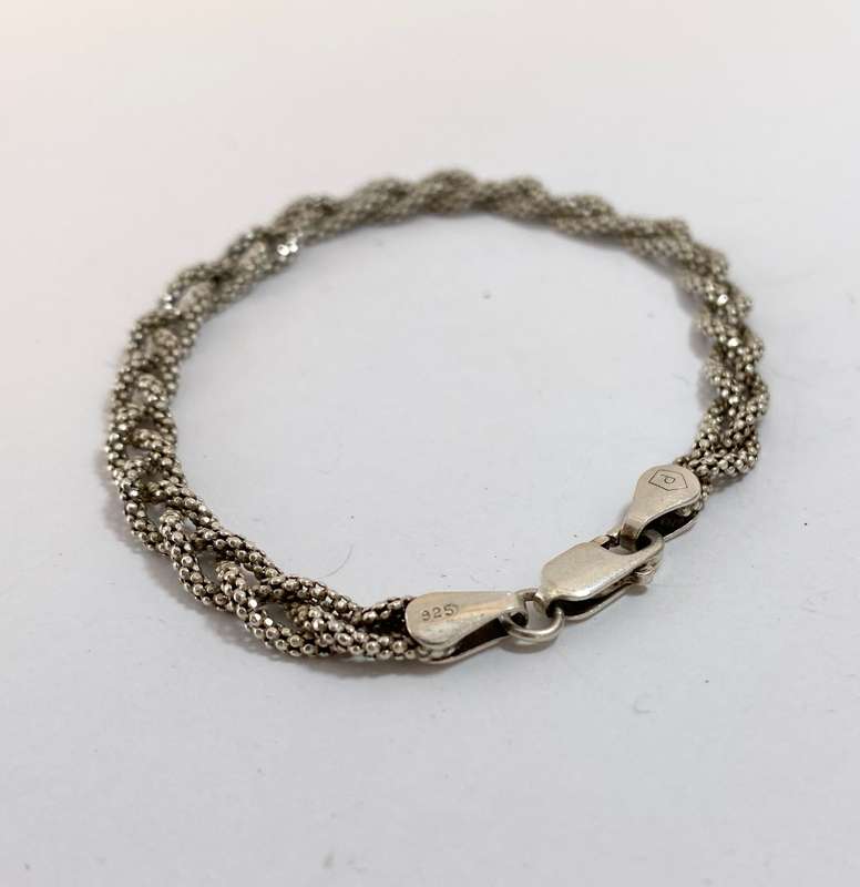 Bracelet - Silver Triple Platted Popcorn Chain #ML1295 R395.00 | Dimensions: 190mm L