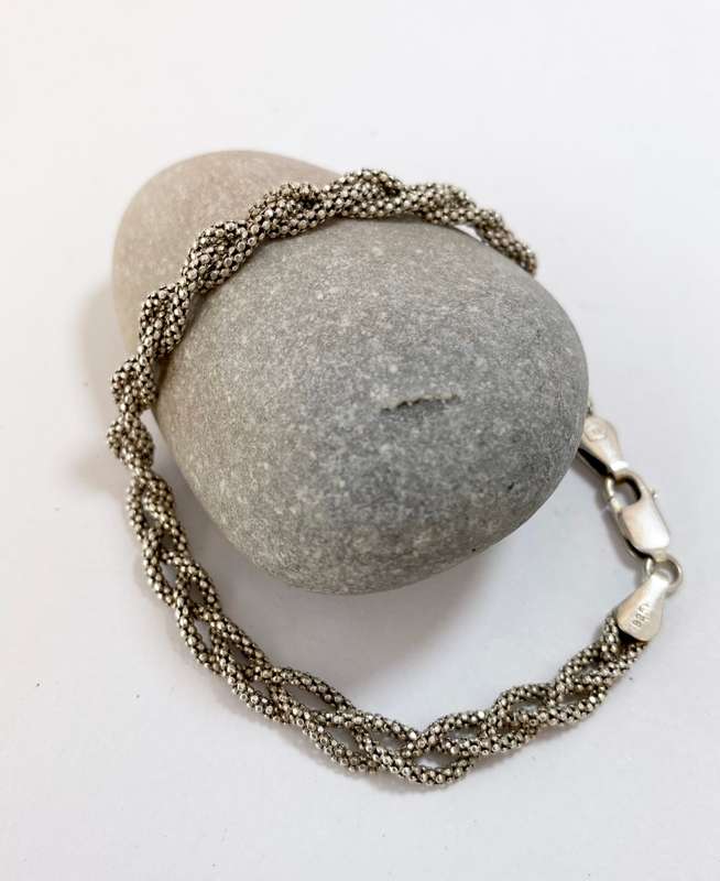 Bracelet - Silver Triple Platted Popcorn Chain #ML1295 R395.00 | Dimensions: 190mm L