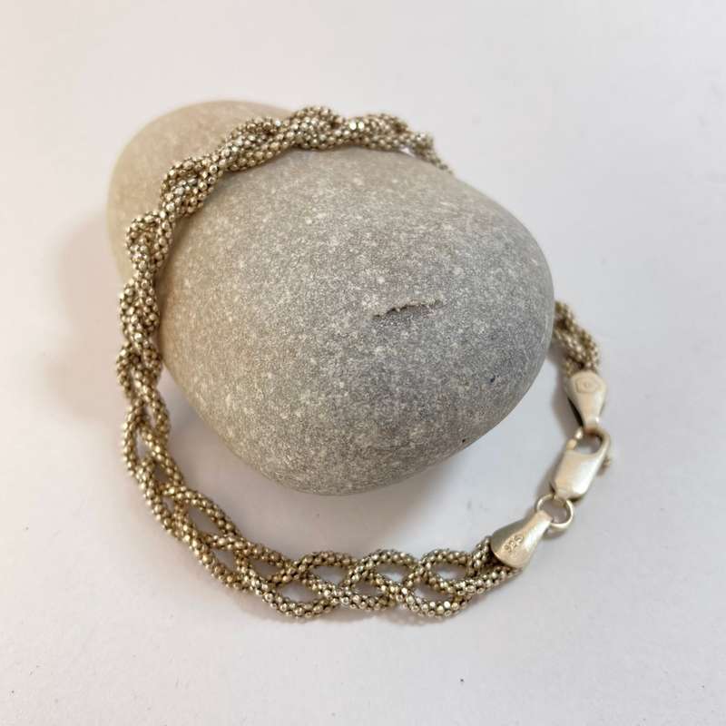 Bracelet - Silver Triple Platted Popcorn Chain #ML1295 R395.00 | Dimensions: 190mm L