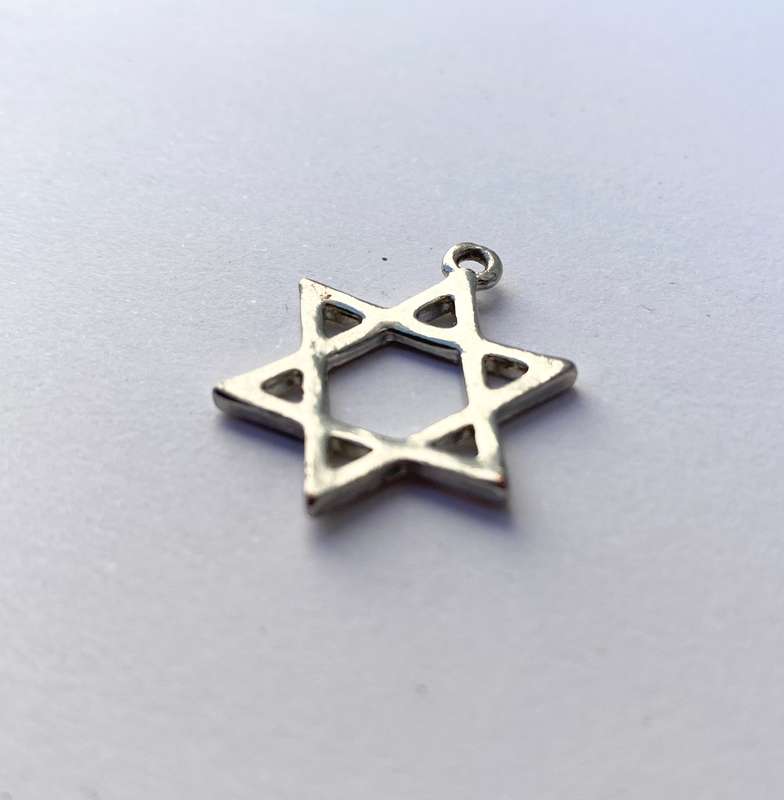 Pendant - Magen David (Star of David). Silver Colour #ML1325