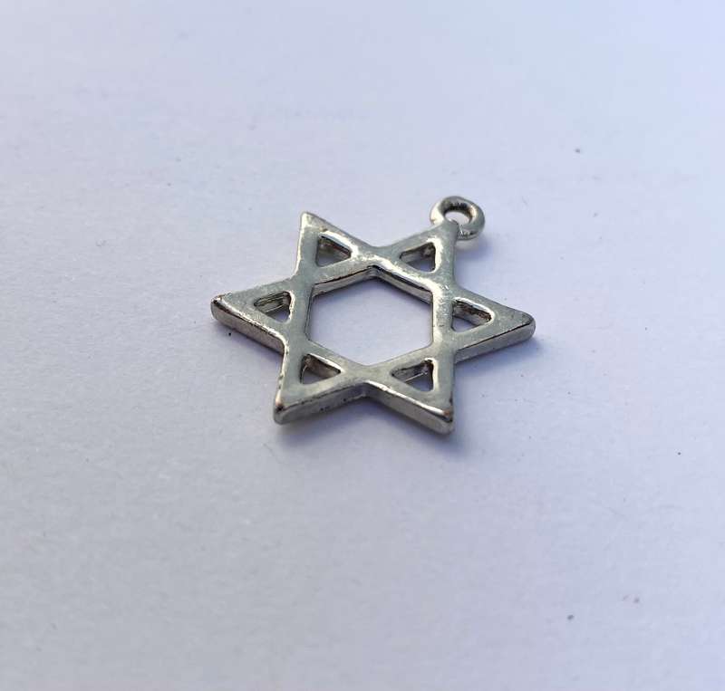 Pendant - Magen David (Star of David). Silver Colour #ML1325