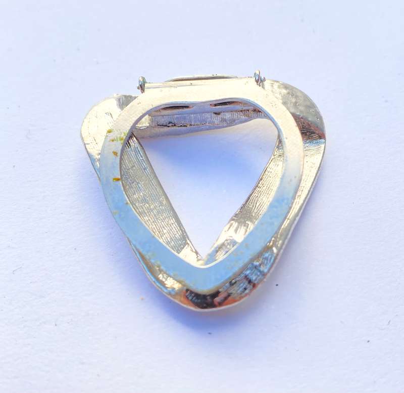 Scarf Clip - Triangle With Rounded Corners. Silver Colour #ML1330