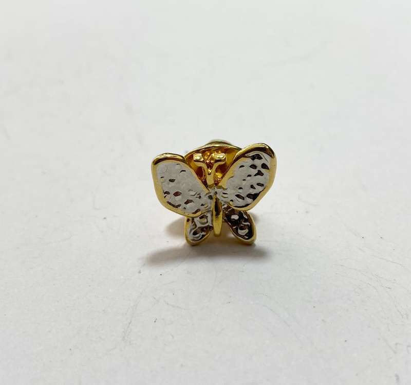Pin - Butterfly pin. Silver Colour With Gold Colour #ML1379