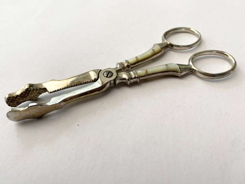 Antiques and Collectibles - Vintage Sugar Cutters / Knippers. Handles have mother of pearl inlay....