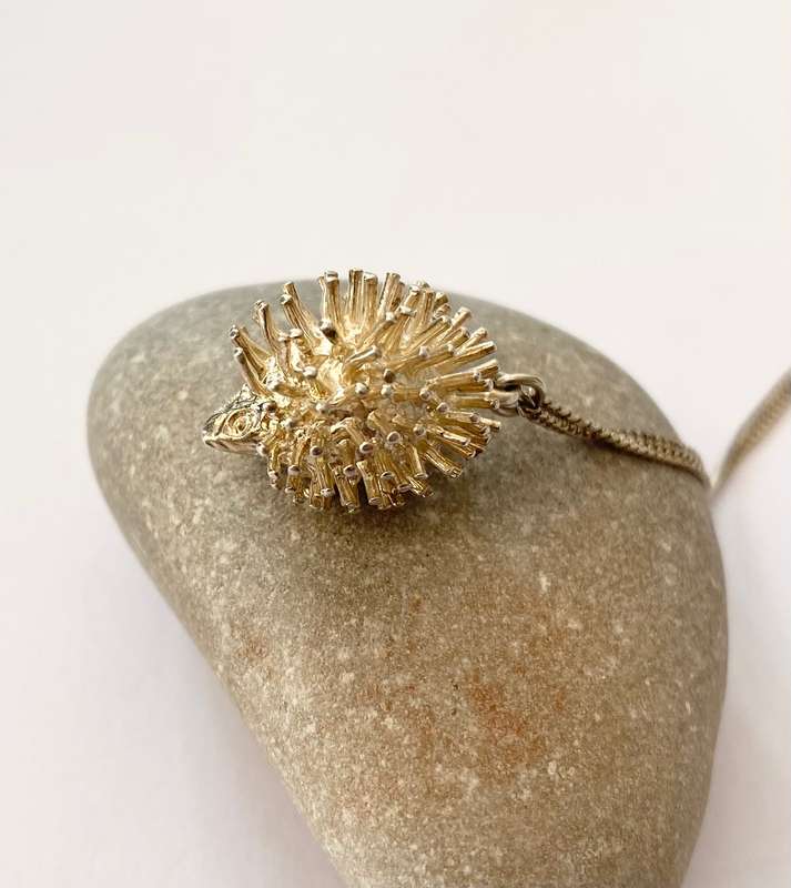 Necklace - Silver Hedgehog Pendant on Silver Chain #ML1433