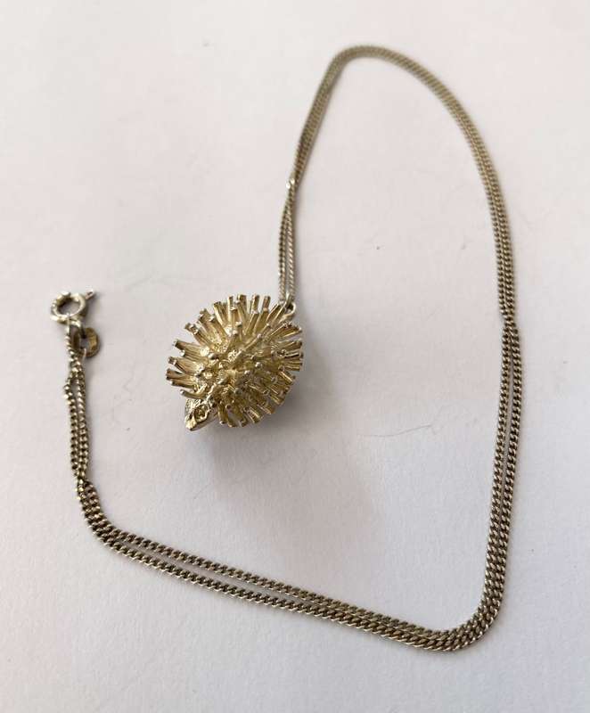 Necklace - Silver Hedgehog Pendant on Silver Chain #ML1433