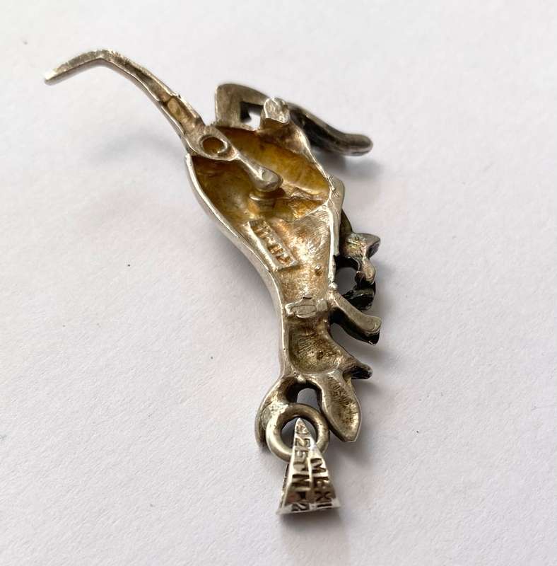 Pendant - Vintage 925 Mexican Silver Kangaroo. Made In Taxico Mexico #ML1450