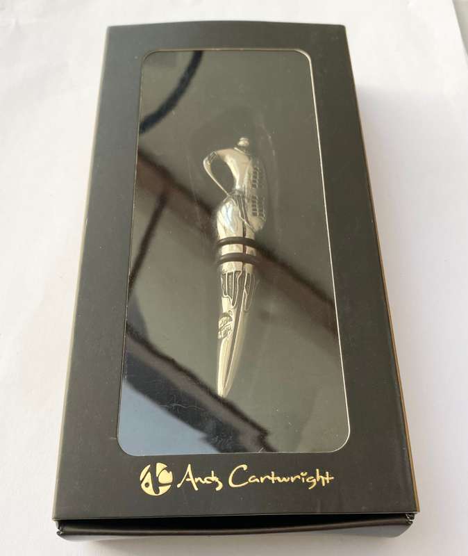 Antiques and Collectibles - Andy Cartwright Tribal Warrior Wine Stopper In Original Box #ML1481