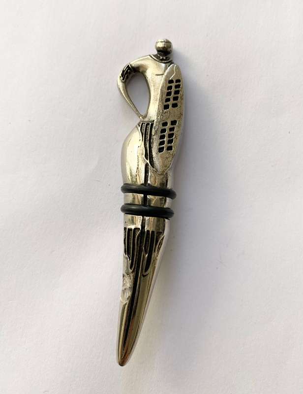Antiques and Collectibles - Andy Cartwright Tribal Warrior Wine Stopper In Original Box #ML1481