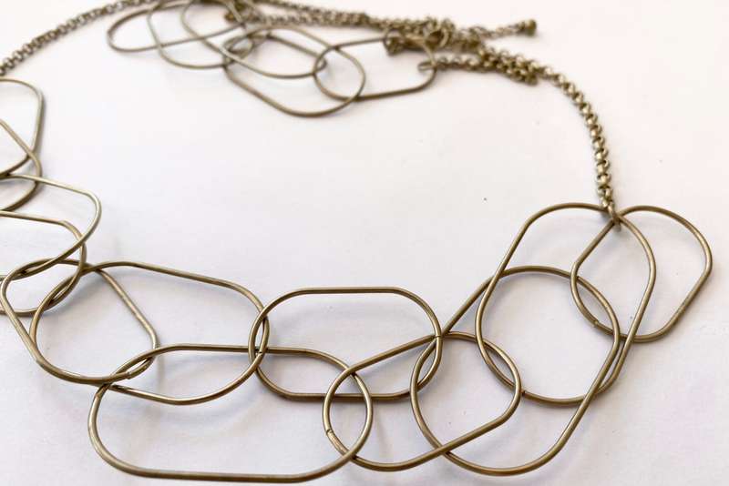 Necklace - Silver Coloured Rolo Chain Necklace. Large Oval Links #ML1518