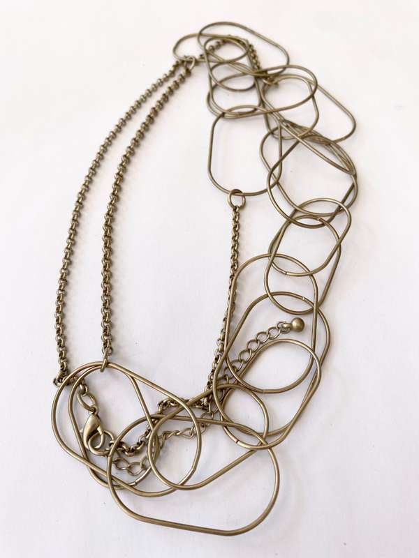 Necklace - Silver Coloured Rolo Chain Necklace. Large Oval Links #ML1518