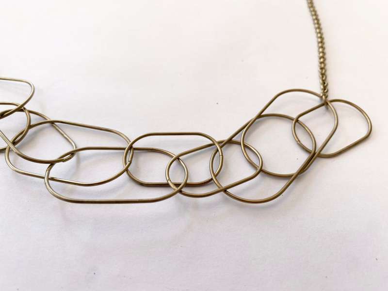 Necklace - Silver Coloured Rolo Chain Necklace. Large Oval Links #ML1518