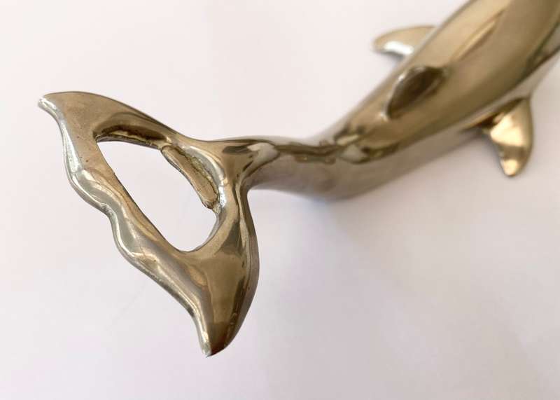 Antiques and Collectibles - Vintage Silver Plated Dolphin Lever and Twist-Off Bottle Opener Combi...