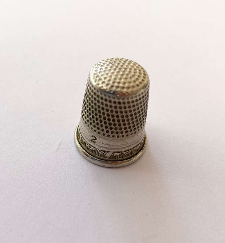 Antiques and Collectibles - Vintage Nickel Silver Thimble. Size 2. #ML1524