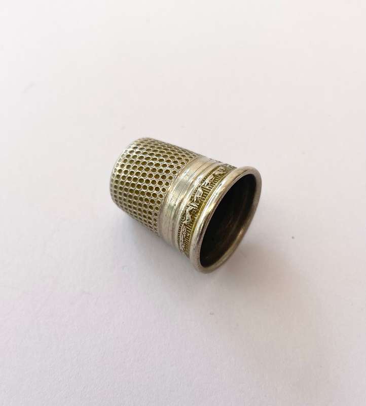 Antiques and Collectibles - Vintage Nickel Silver Thimble. Size 2. #ML1524