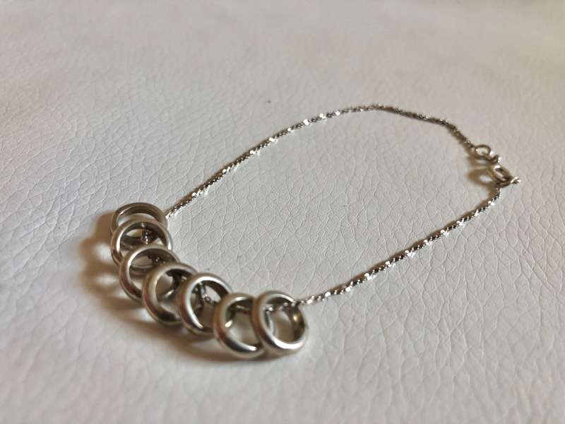 Bracelet - 925 Silver With Friendship Rings #ML070