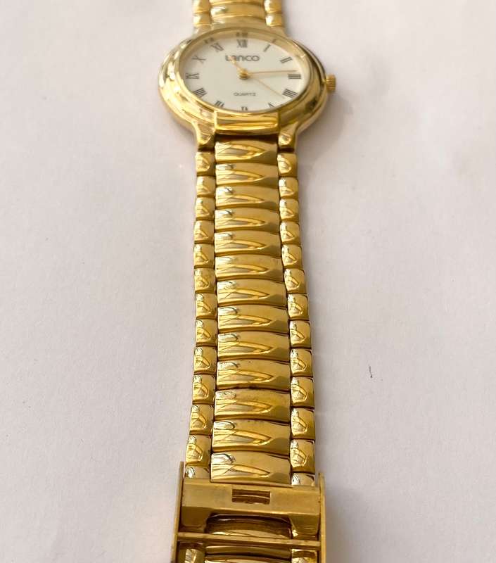 Mens Watch - Lanco Brand With Stainless Steel Strap (Gold Colour) #ML1541