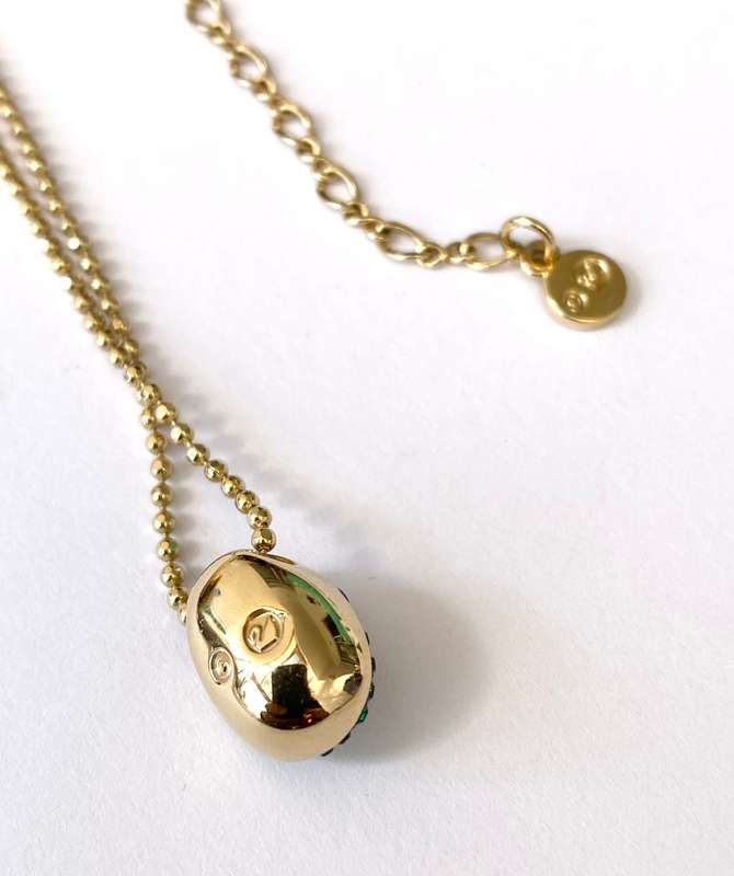 Set - Swarovski Necklace and Earrings. Pear Shaped Studs and Pendant on Chain. Coloured Crystals ...