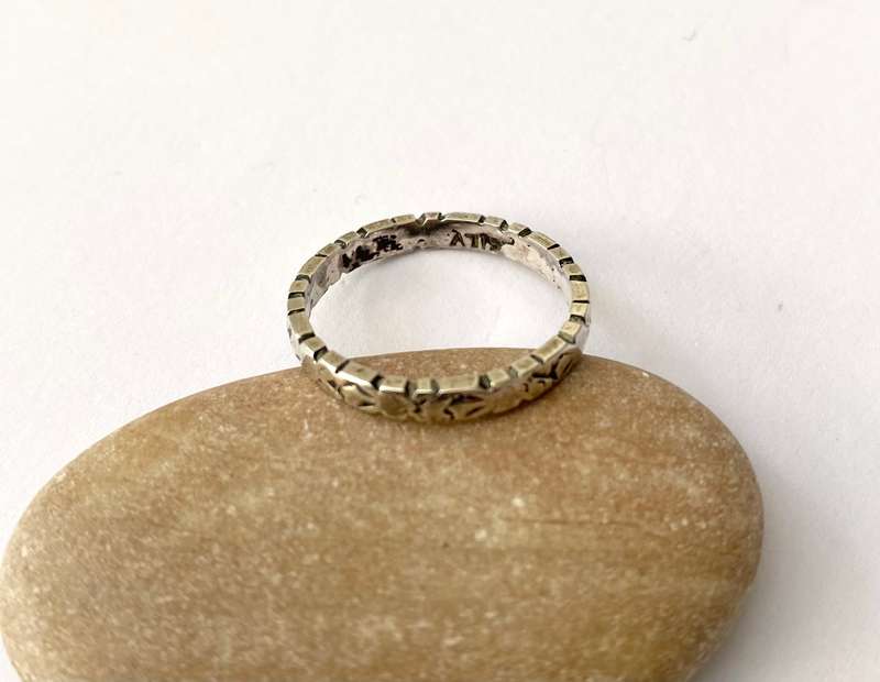 Ring - Sterling Silver Band With Outer Engraving #ML1610