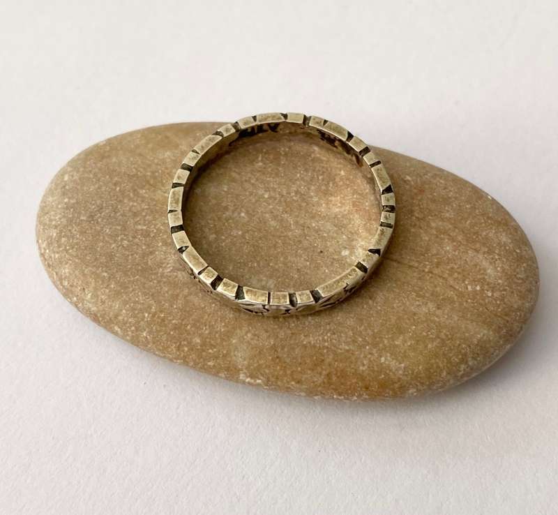Ring - Sterling Silver Band With Outer Engraving #ML1610