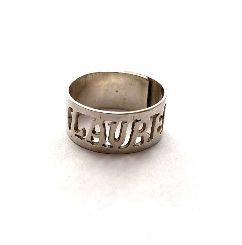 Ring - Band With name 'Lauren' Cutout. Silver Plated #ML1634