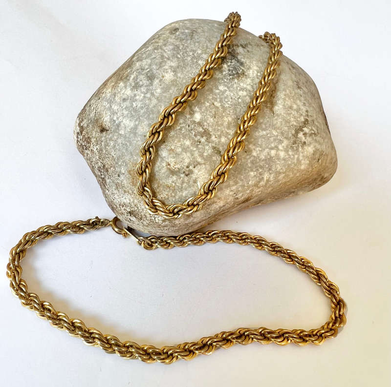 Bracelet & Necklace - Rope Design Gold Tone Colour ML1739