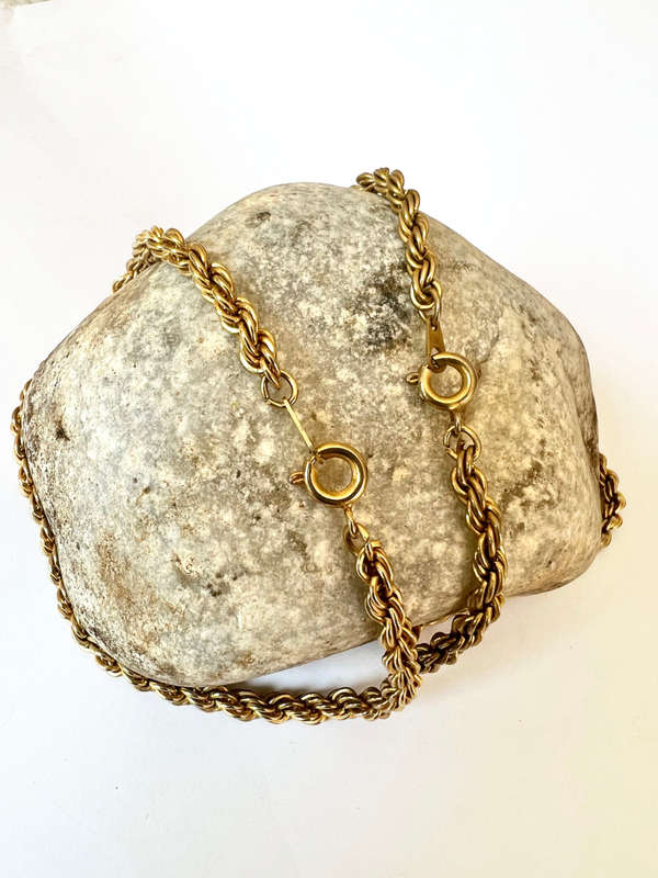 Bracelet & Necklace - Rope Design Gold Tone Colour ML1739