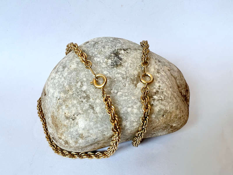 Bracelet & Necklace - Rope Design Gold Tone Colour ML1739
