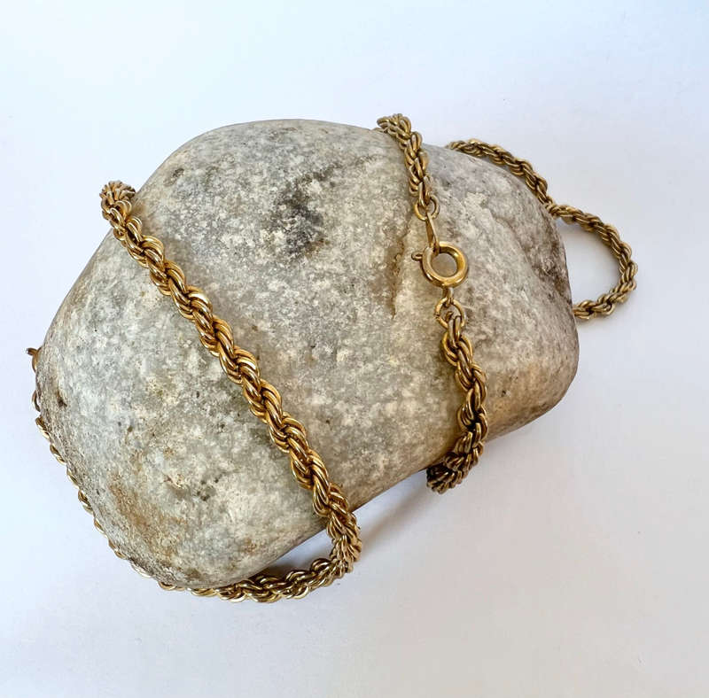 Bracelet & Necklace - Rope Design Gold Tone Colour ML1739