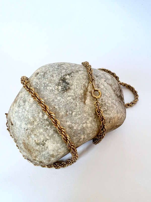Bracelet & Necklace - Rope Design Gold Tone Colour ML1739