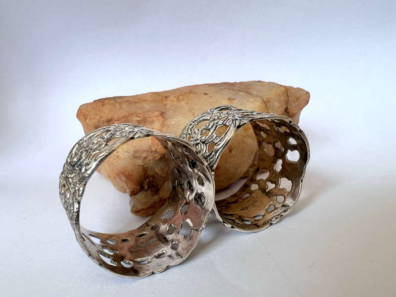 Rings - Pair of Small Napkin Rings 835 Silver ML1740