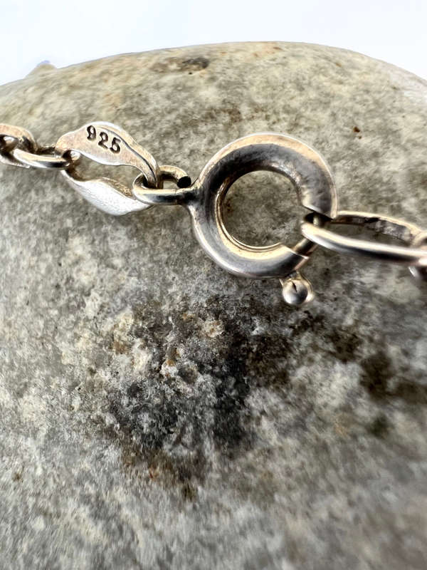 Necklace - 925 Silver Italy. Rectangular Pendant. Has the name Maureen on the back of the Pendant...