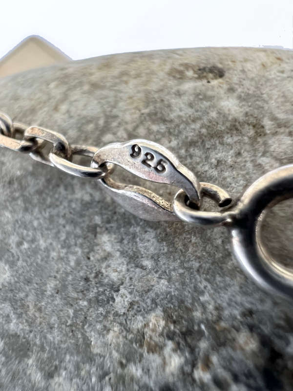 Necklace - 925 Silver Italy. Rectangular Pendant. Has the name Maureen on the back of the Pendant...
