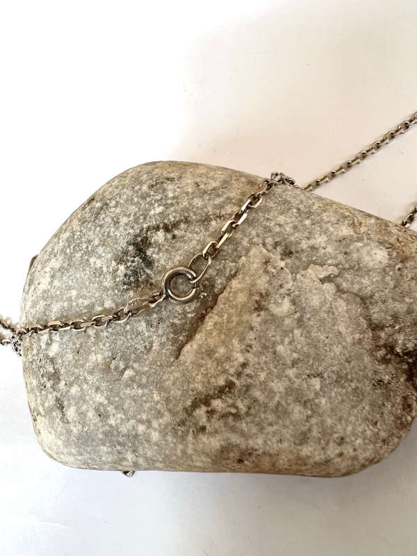 Necklace - 925 Silver Italy. Rectangular Pendant. Has the name Maureen on the back of the Pendant...