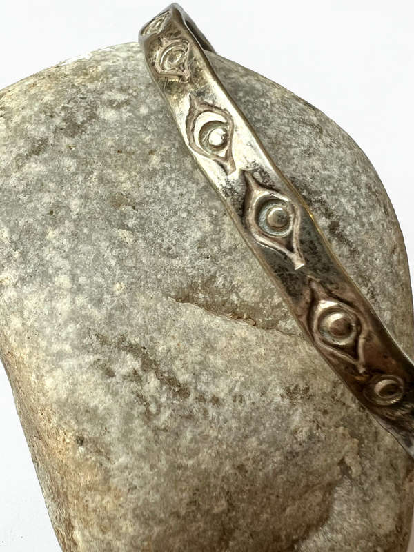 Bangle- Vintage 925 Silver Engraved Scrollwork ML1777