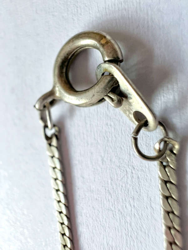Necklace - Silver Colour Chain with Diamantes & Teardrop Shape Diamantes attached to Chain. Main ...
