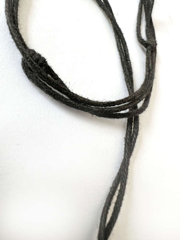 Necklace - Black Hematite Heart on Leather adjustable Tongue ML1814