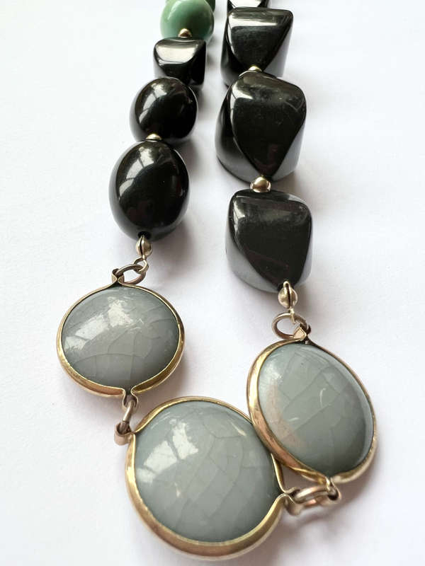 Necklace - Long Plastic Beads. Assorted Shape and Colour ML1829