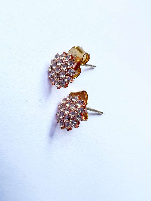Earrings - Protea Pin Cushion Studs. Rose Gold in Colour ML1855