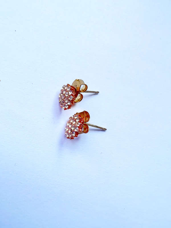 Earrings - Protea Pin Cushion Studs. Rose Gold in Colour ML1855