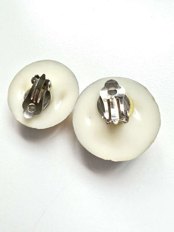 Earrings - Vintage Light Weight Silver/Gold/Turquoise Inlay ML1870