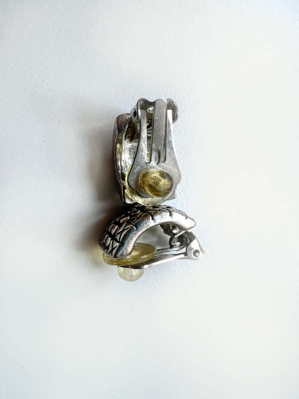 Earrings - Small Vintage Huggie Design. Clip Ons ML1909