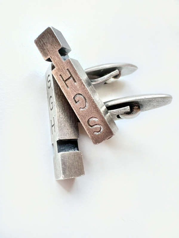 Cufflinks - Vintage Designed N.E from Denamrk. 925 Silver. Stamped SGH ML1934