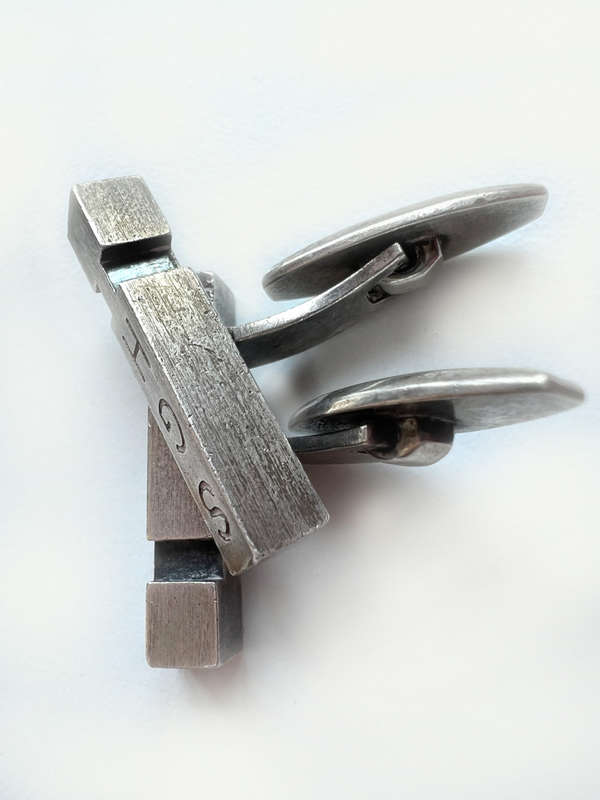 Cufflinks - Vintage Designed N.E from Denamrk. 925 Silver. Stamped SGH ML1934
