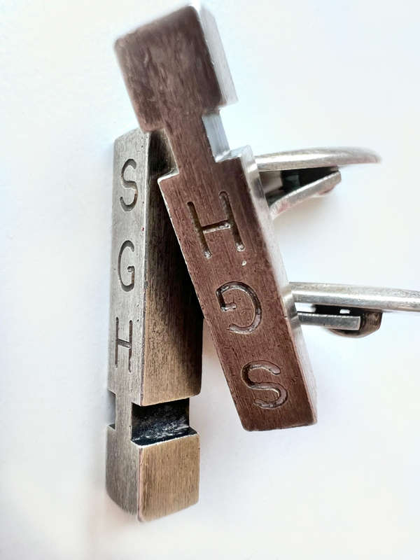 Cufflinks - Vintage Designed N.E from Denamrk. 925 Silver. Stamped SGH ML1934