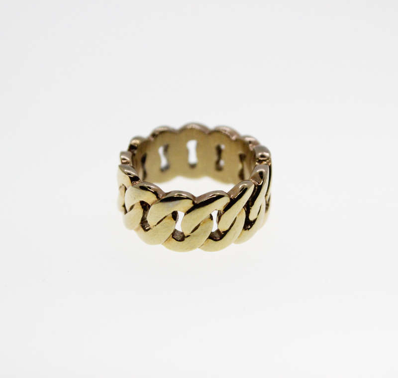 Ring - Fashion Gold Tone Link Chain Style Ring - ML2329
