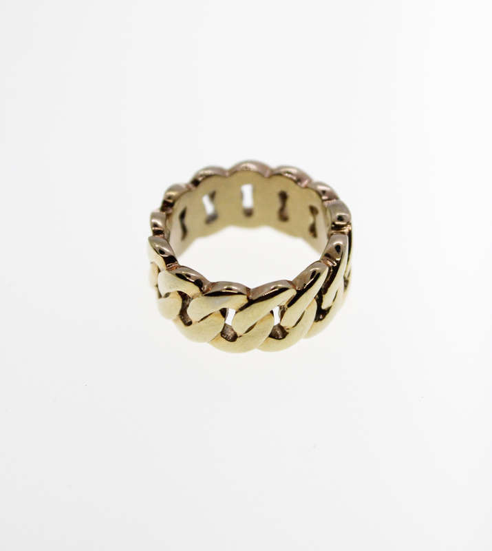 Ring - Fashion Gold Tone Link Chain Style Ring - ML2329