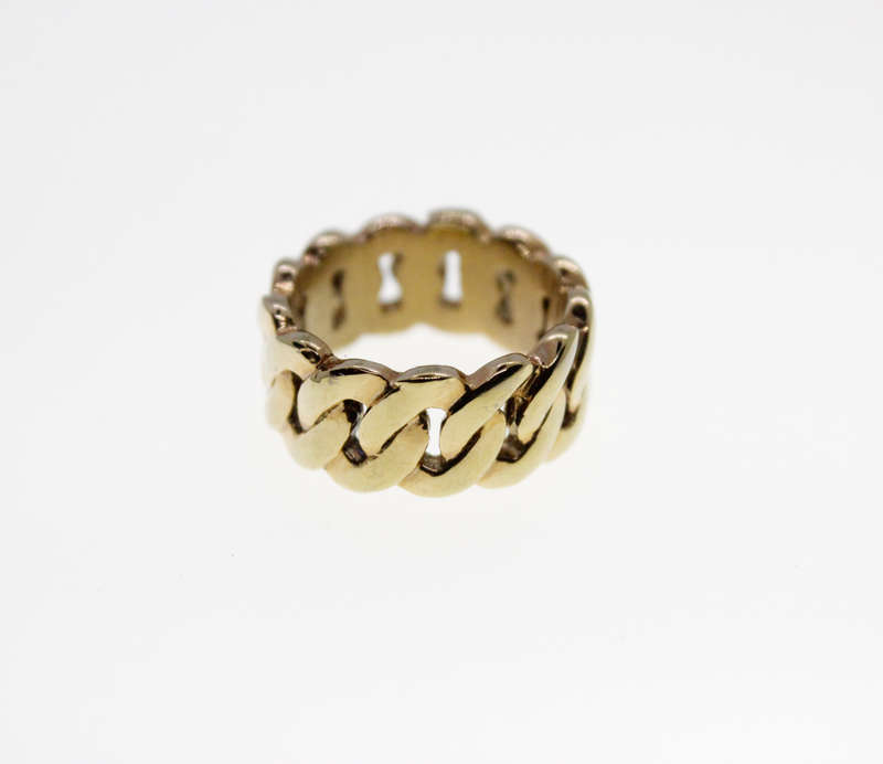 Ring - Fashion Gold Tone Link Chain Style Ring - ML2329